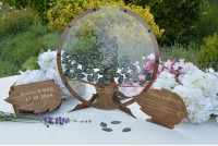 Livre d'or en bois, Livre de mariage moderne, Livre d'or 3D Livre de mariage en forme de coeur